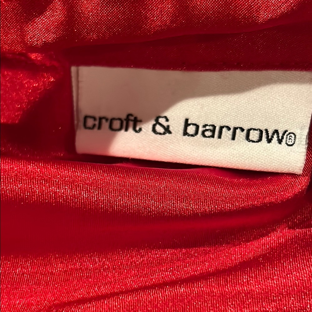 Croft & Barrow Red Satin Blouse - Picture 9 of 11